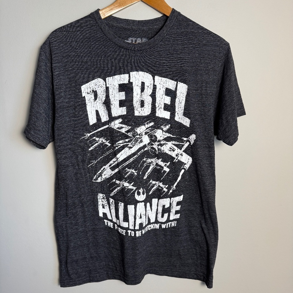 Star Wars Rebel Alliance Charcoal & White Short Sleeve Tee